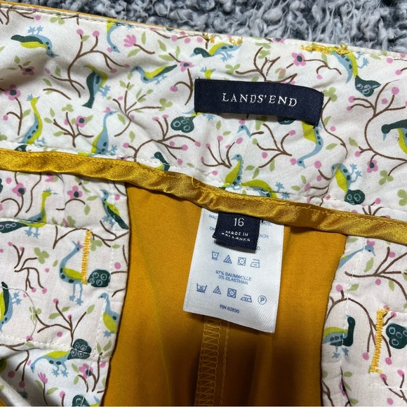 Lands’ End Solid Yellow Ankle Trouser Pants Size 16 - Picture 5 of 6